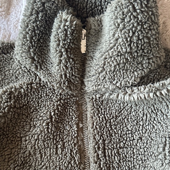 Topshop Olive Teddy Jacket - Picture 3 of 6